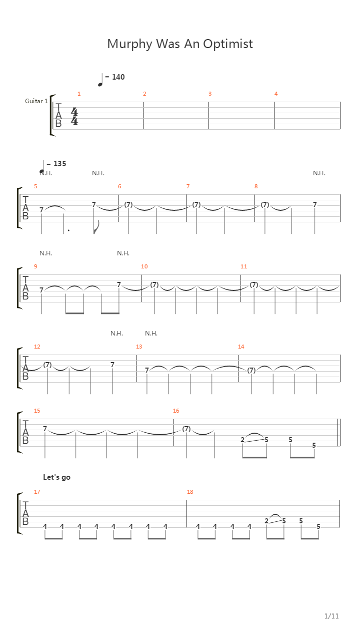 Murphy Was An Optimist吉他谱