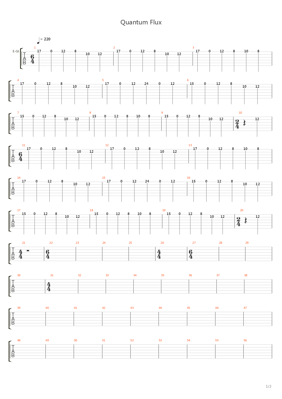 Quantum Flux吉他谱