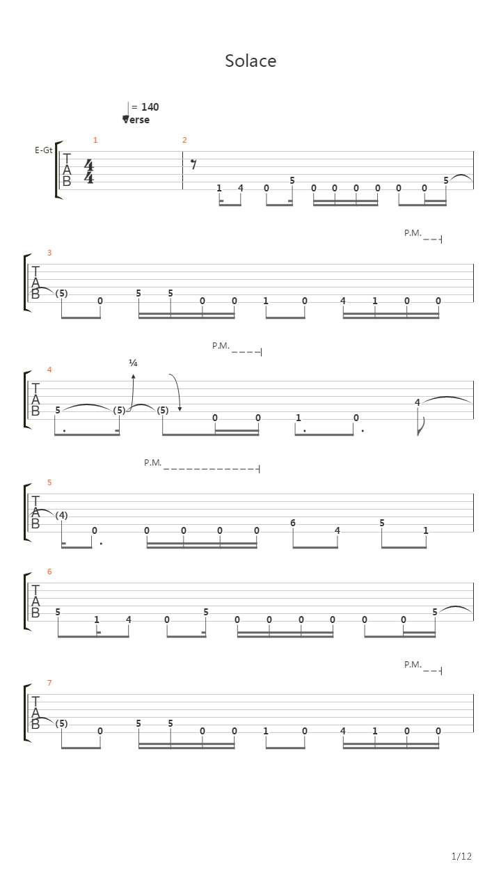 Solace吉他谱