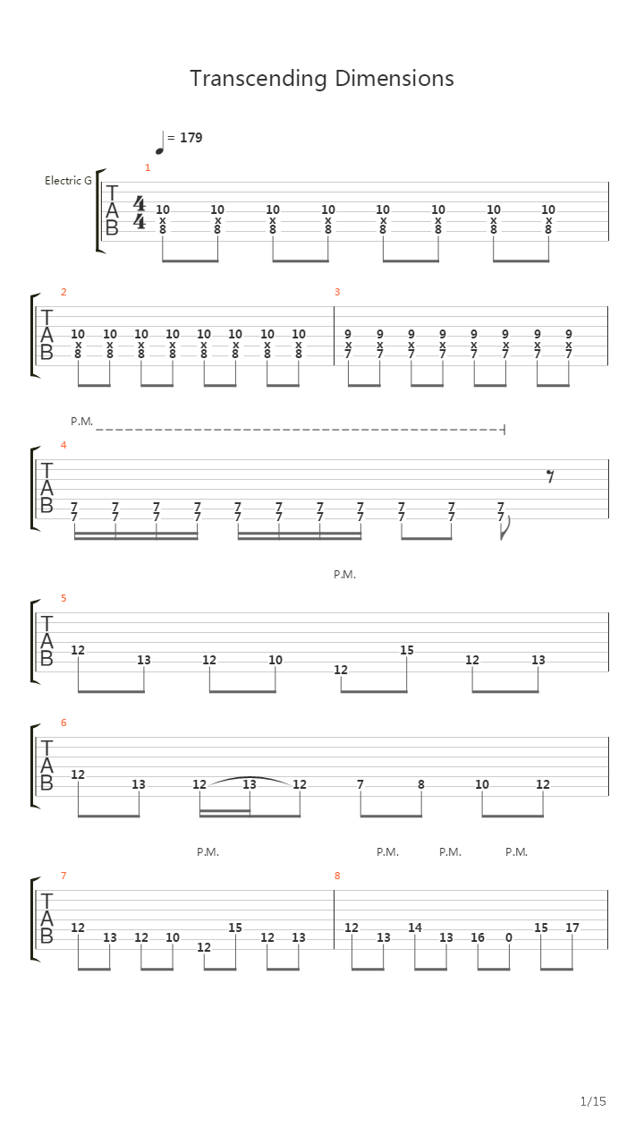 Transcending Dimensions吉他谱