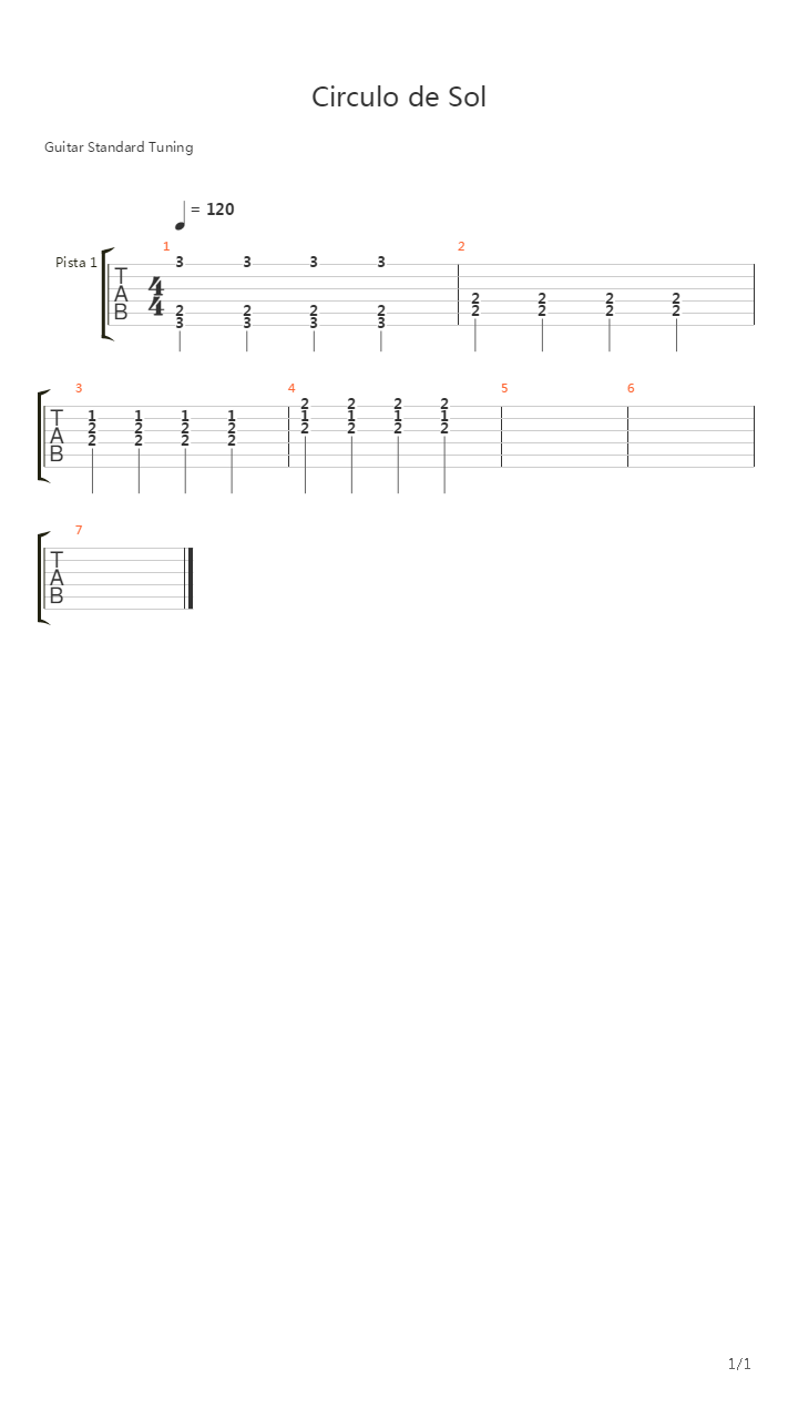 Circulo De Sol吉他谱