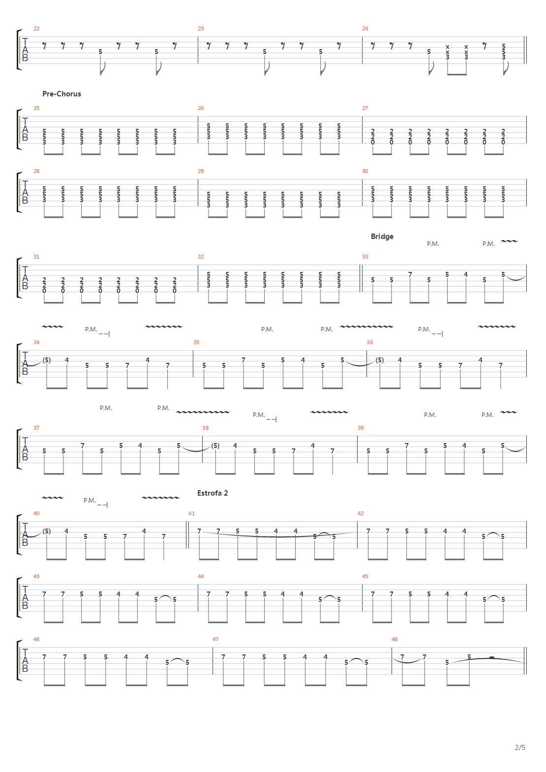 Efectos Secundarios吉他谱