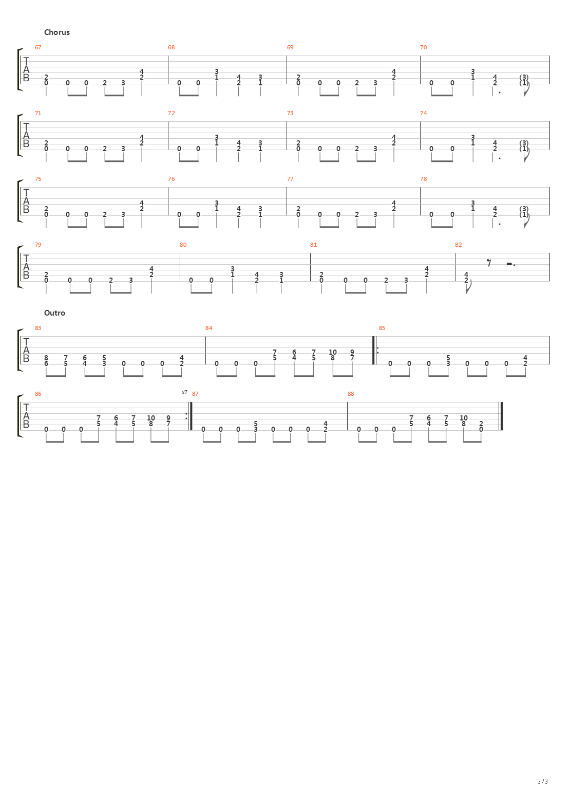 Critical Mass吉他谱