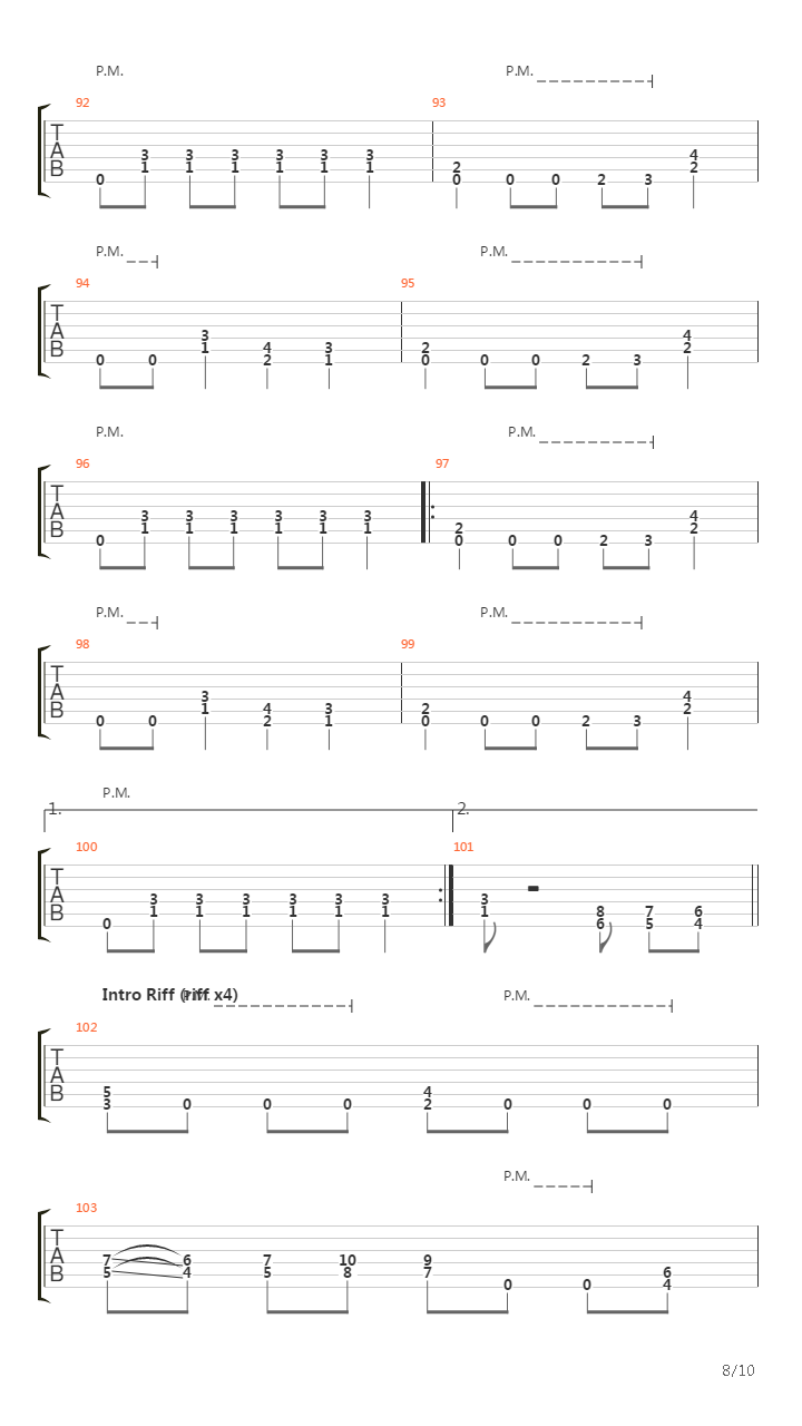 Critical Mass吉他谱