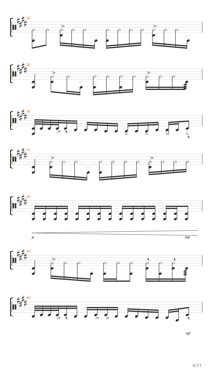 Delayed Brain吉他谱