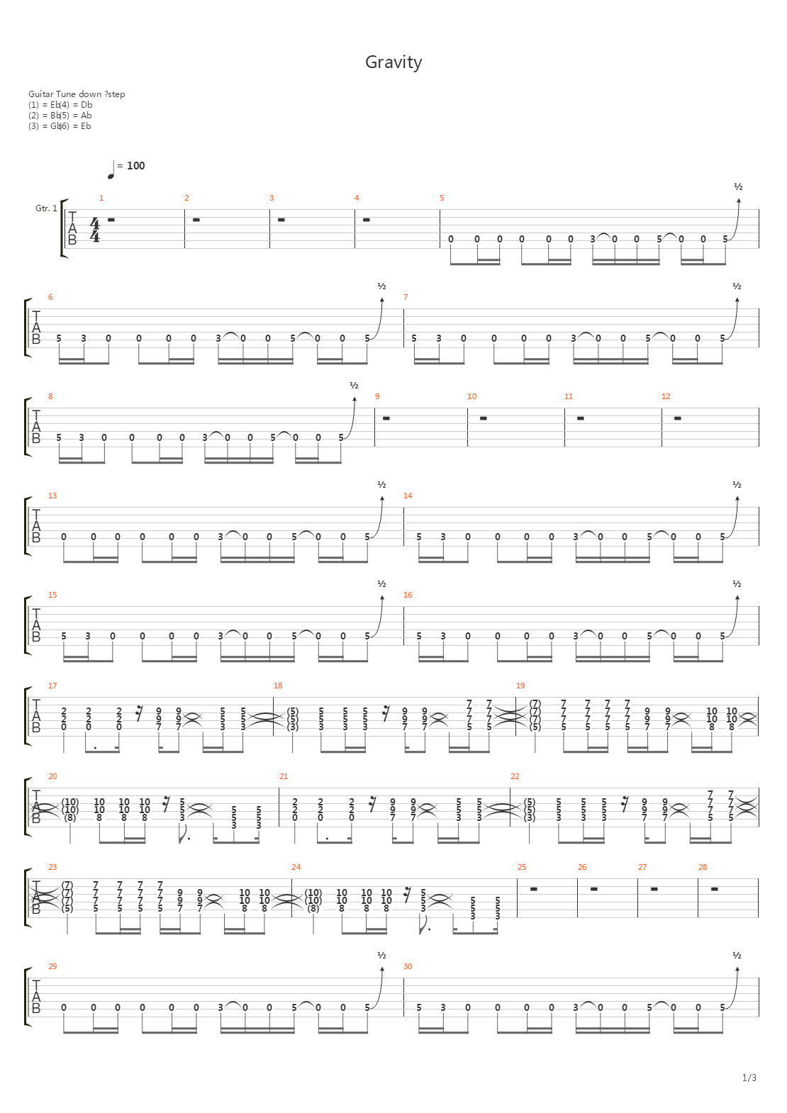 Gravity吉他谱