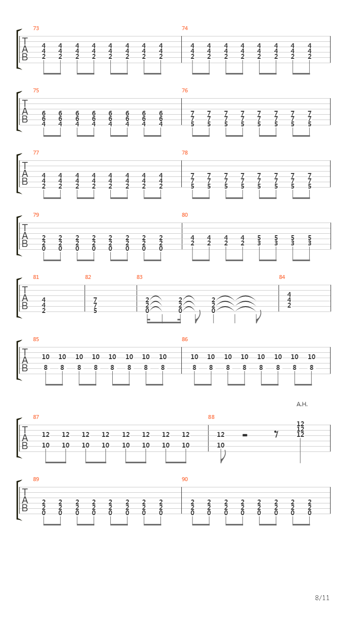 Pela Ultima Vez吉他谱