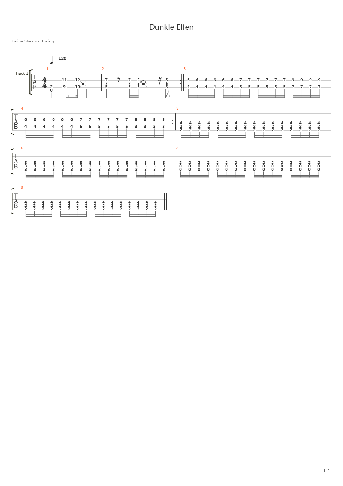 Dunkle Elfen吉他谱