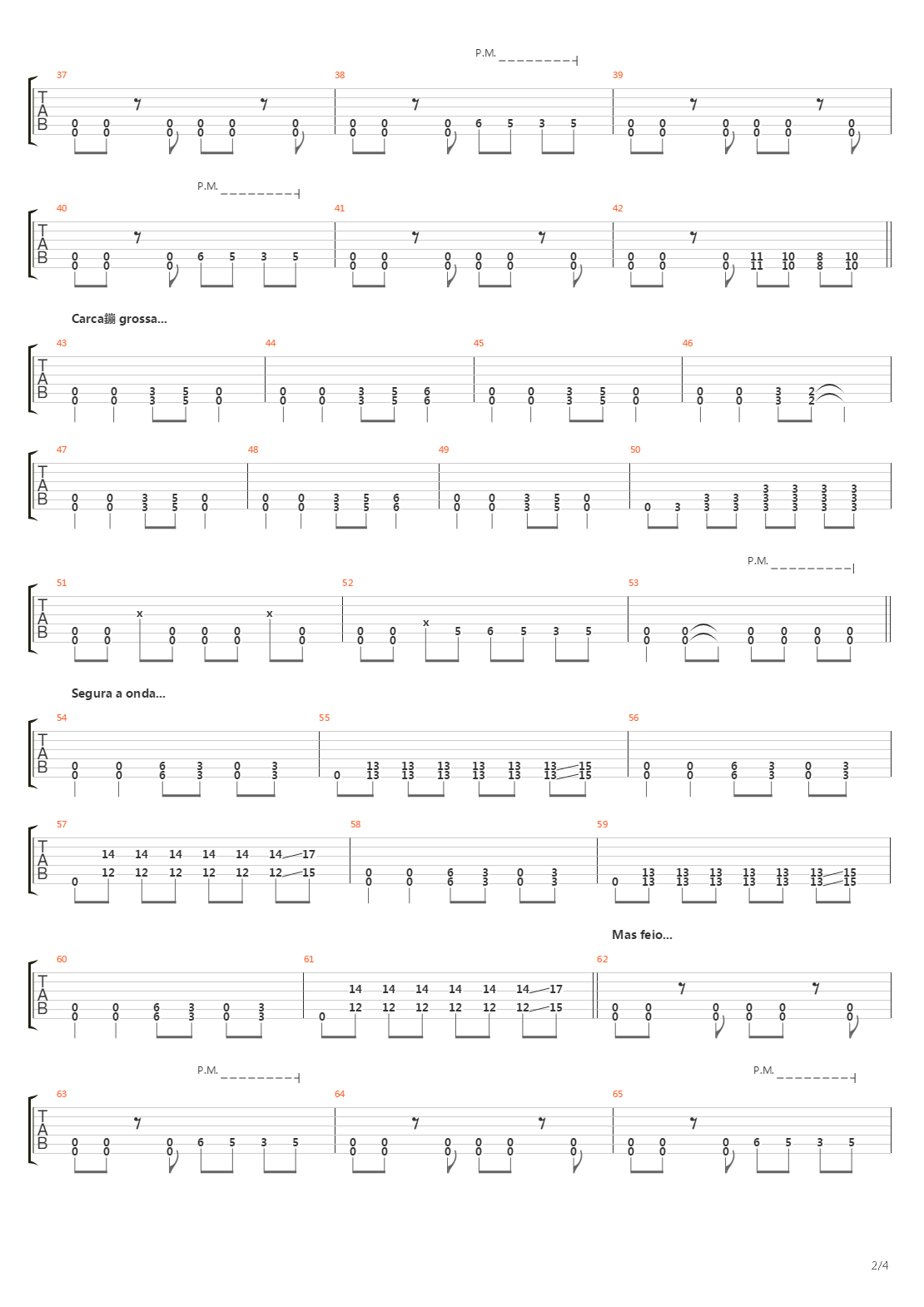 Andar Na Pedra吉他谱