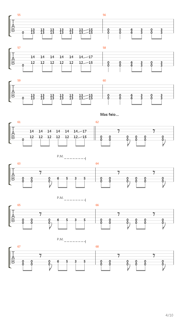 Andar Na Pedra吉他谱