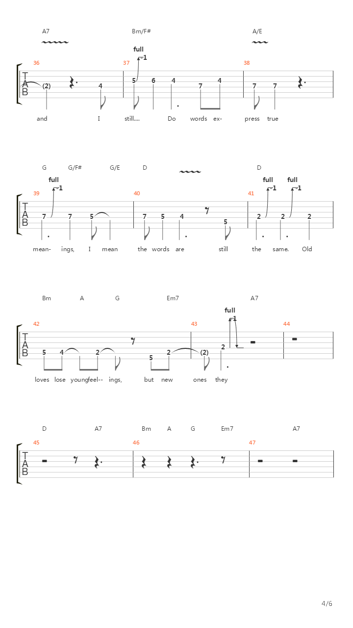 First Song吉他谱