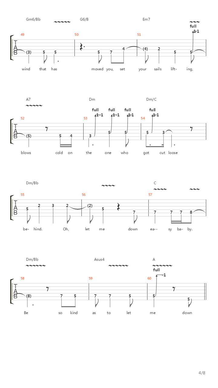 Let Me Down吉他谱