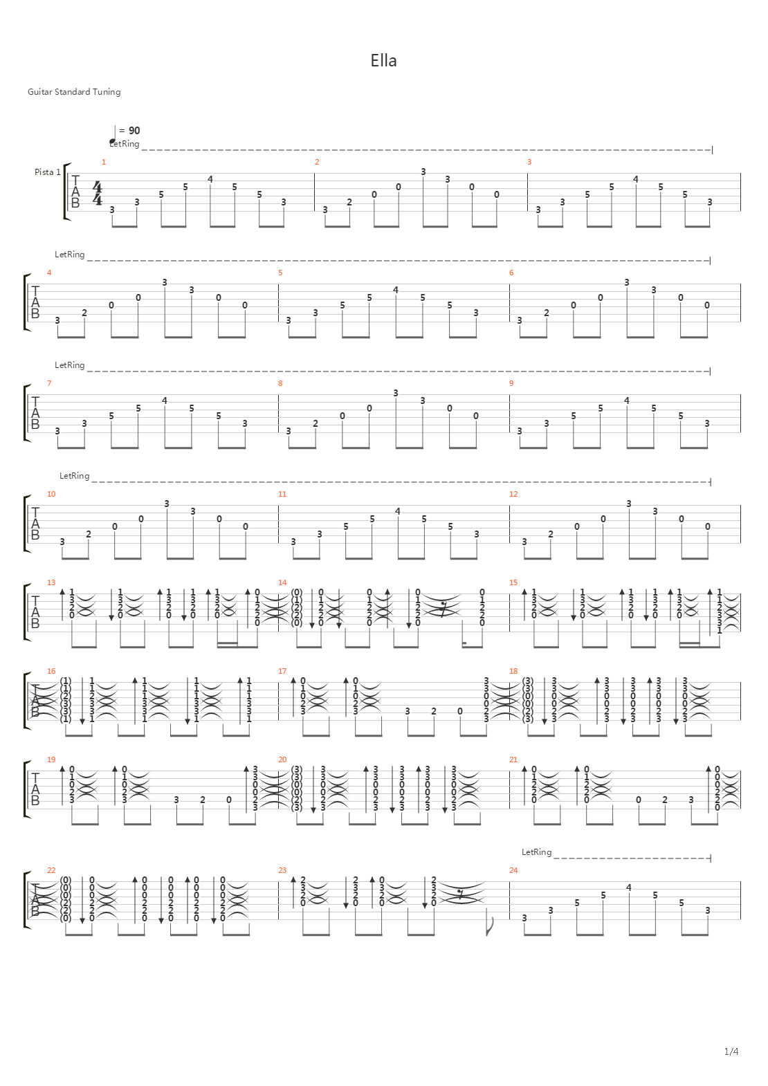 Ella吉他谱