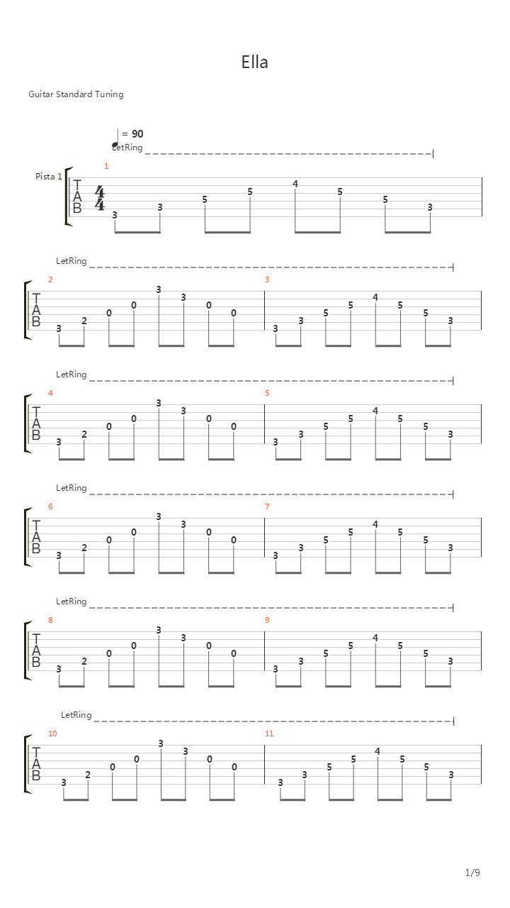 Ella吉他谱