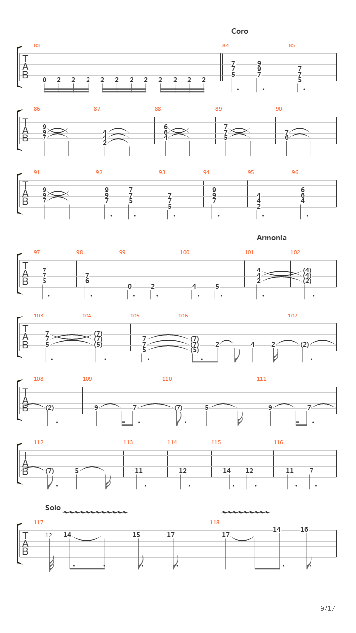 Guerrero Del Arco Iris吉他谱