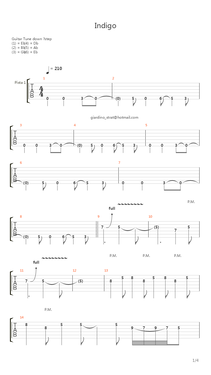 Indigo吉他谱