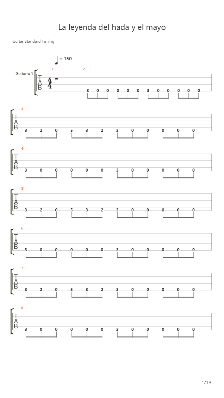 La Leyenda Del Hada Y El Mago吉他谱