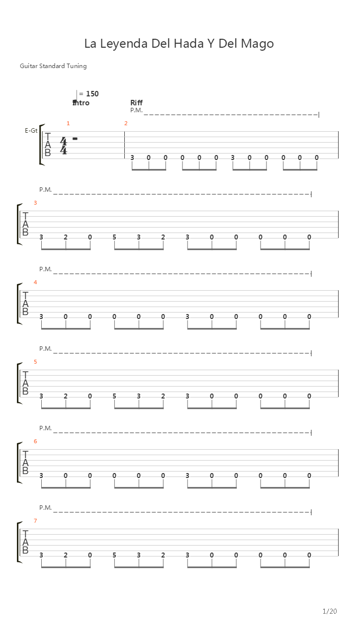 La Leyenda Del Hada Y El Mago吉他谱
