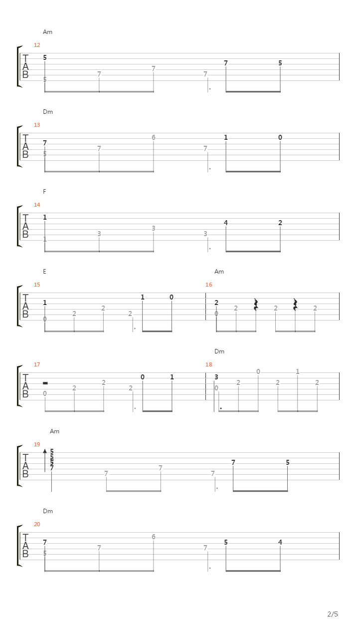 Otono Medieval吉他谱