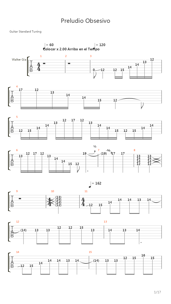 Preludio Obsesivo吉他谱