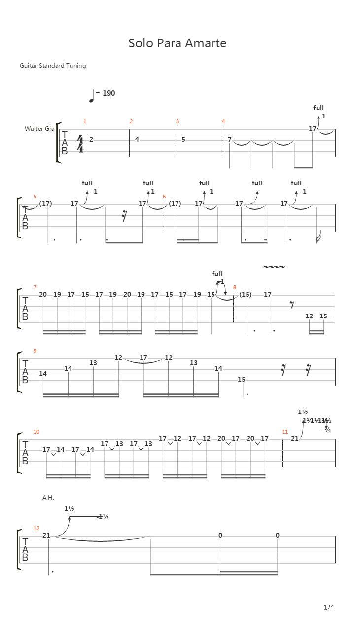 Solo Para Amarte吉他谱