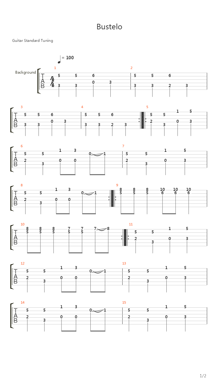 Bustelo吉他谱