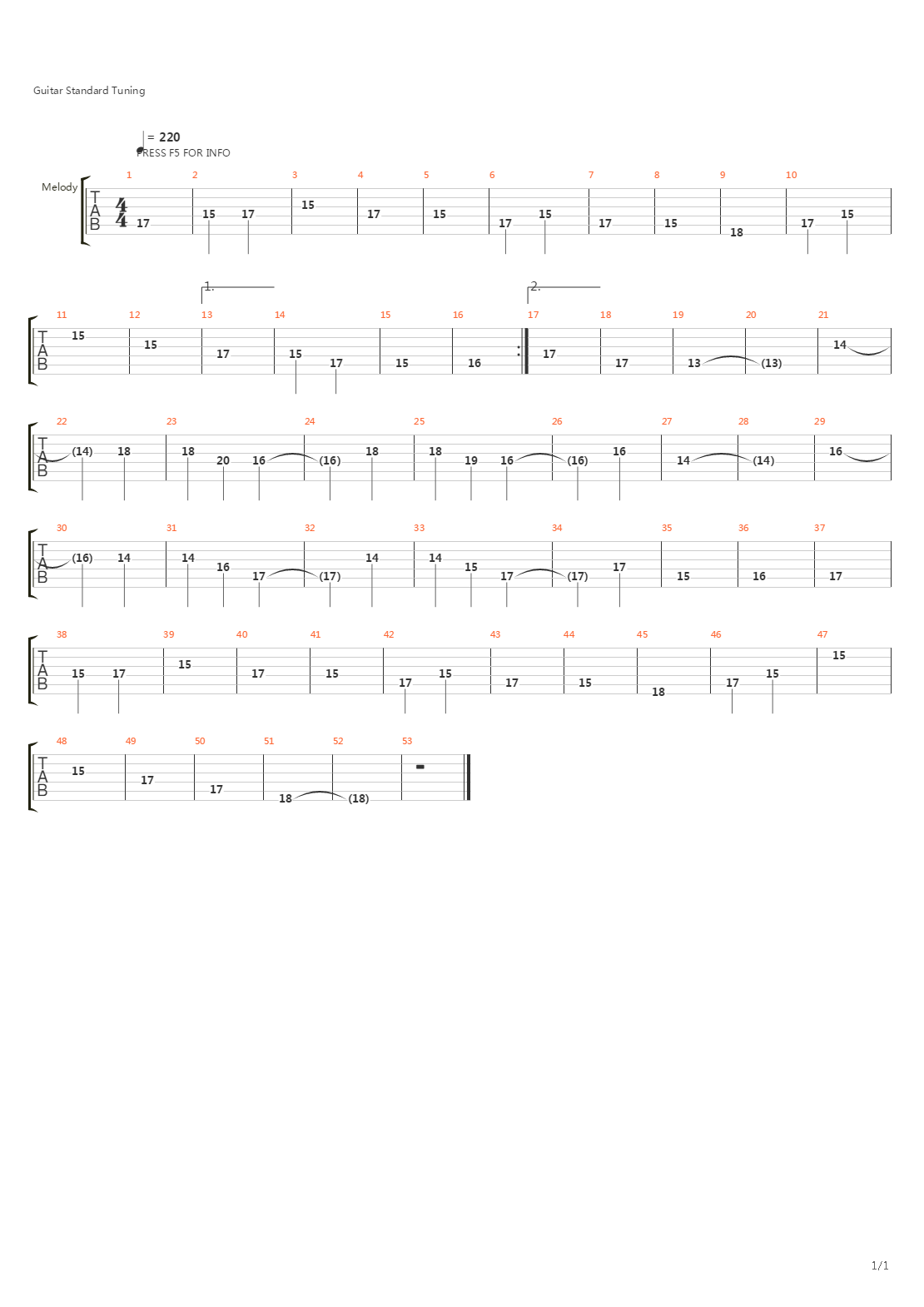 Cherokee吉他谱