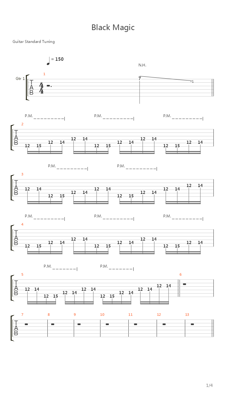 Black Magic吉他谱
