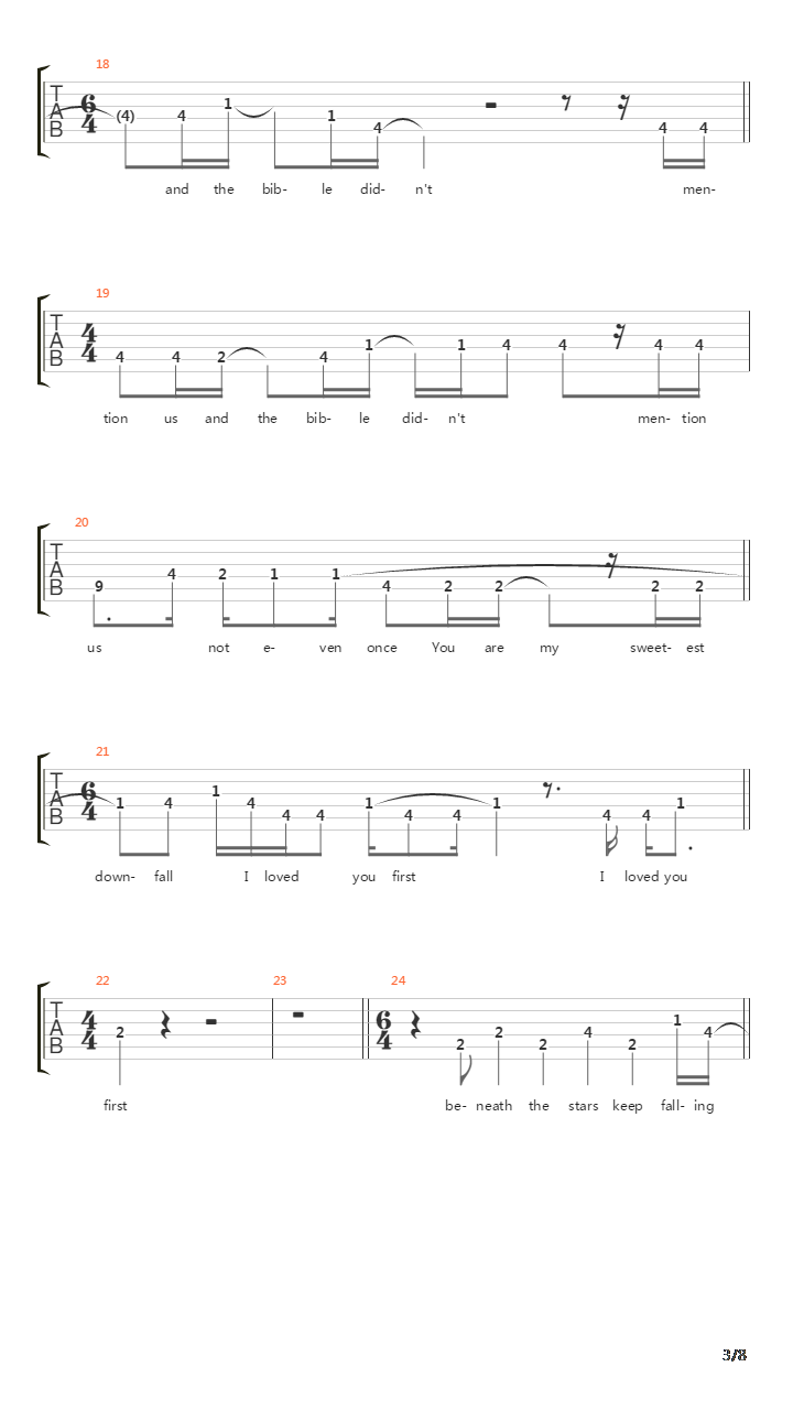 Samson吉他谱