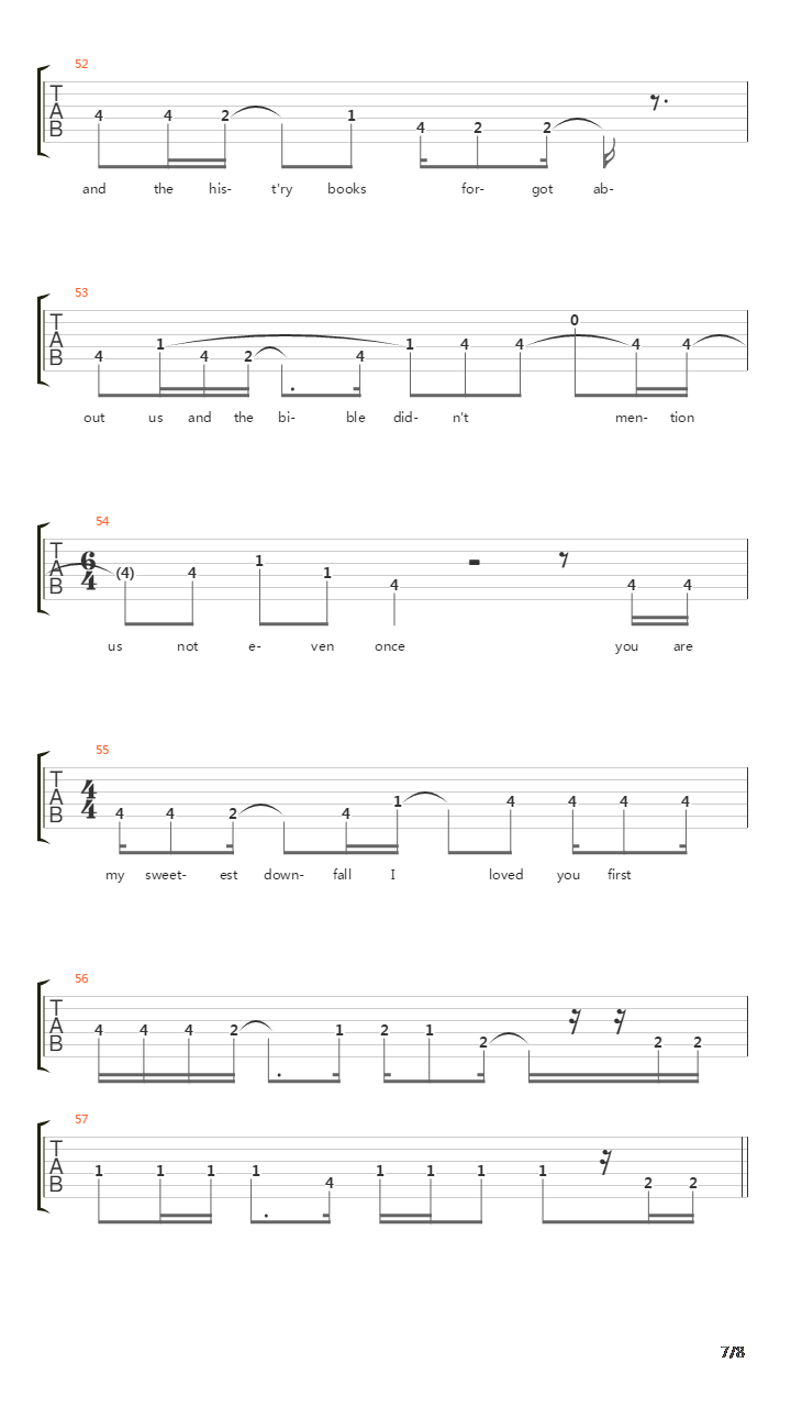 Samson吉他谱