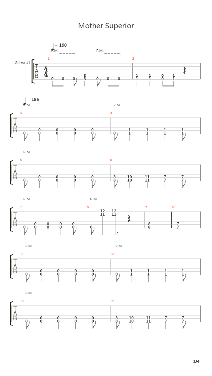 Mother Superior吉他谱