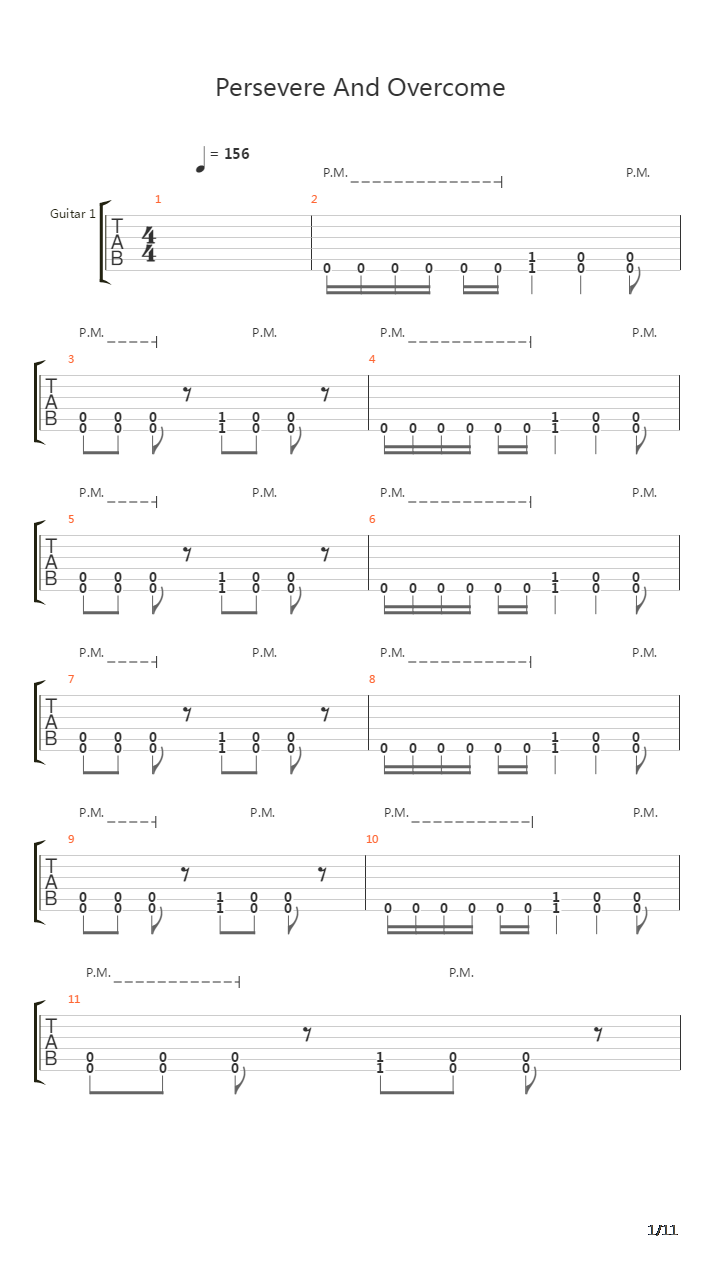 Persevere And Overcome吉他谱