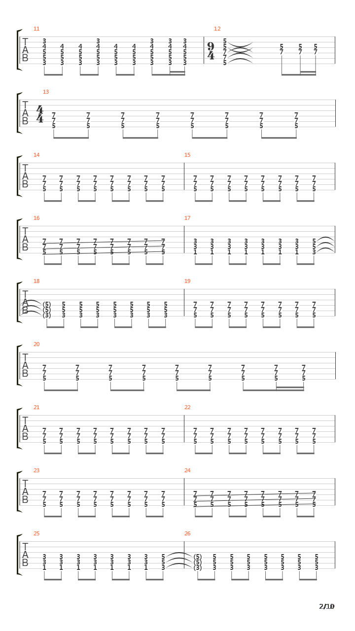 Peligro吉他谱