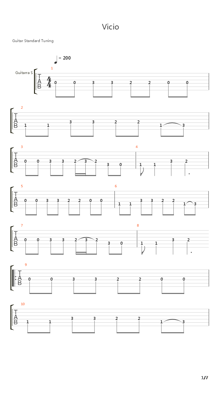 Vicio吉他谱