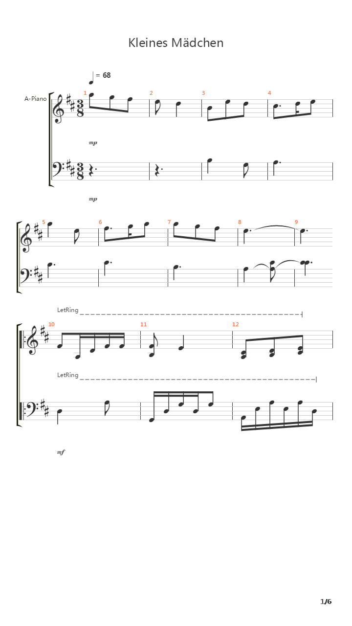 Kleines Mdchen吉他谱