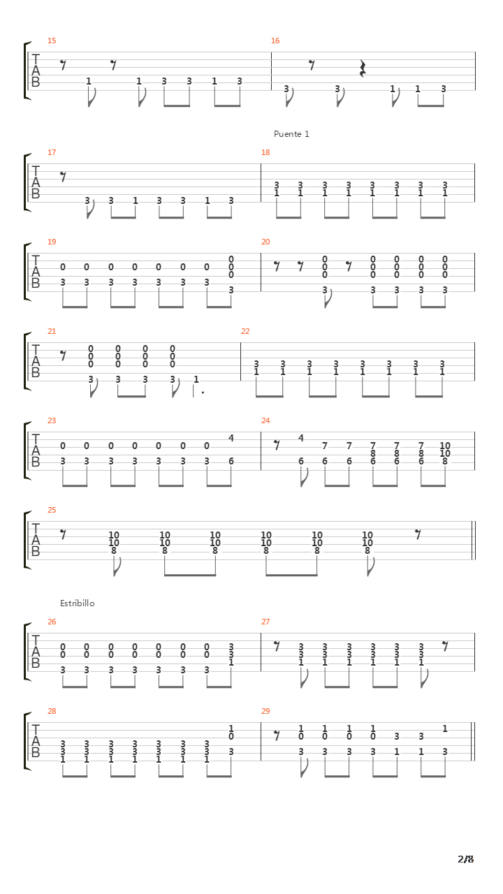 Perdiste吉他谱
