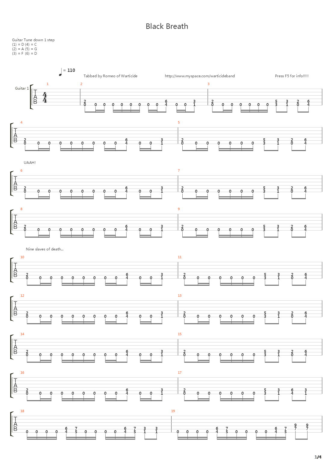 Black Breath吉他谱