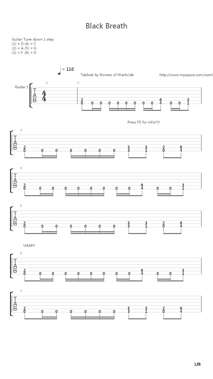 Black Breath吉他谱