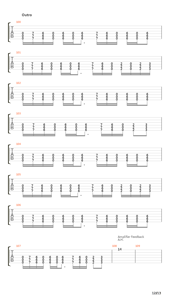 Modified Lie吉他谱