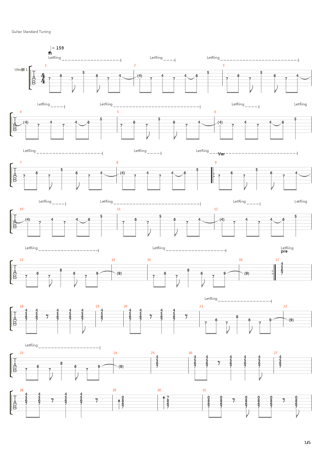 One Marathon吉他谱