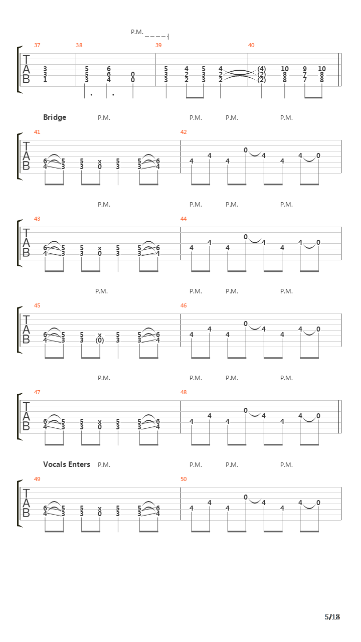 A Debt Owed To The Grave吉他谱