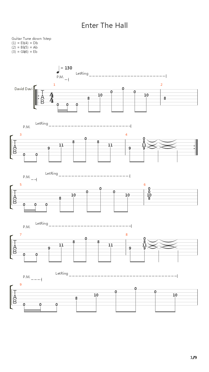 Enter The Hall吉他谱