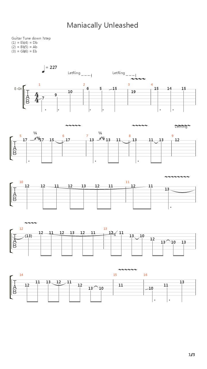 Maniacally Unleashed吉他谱