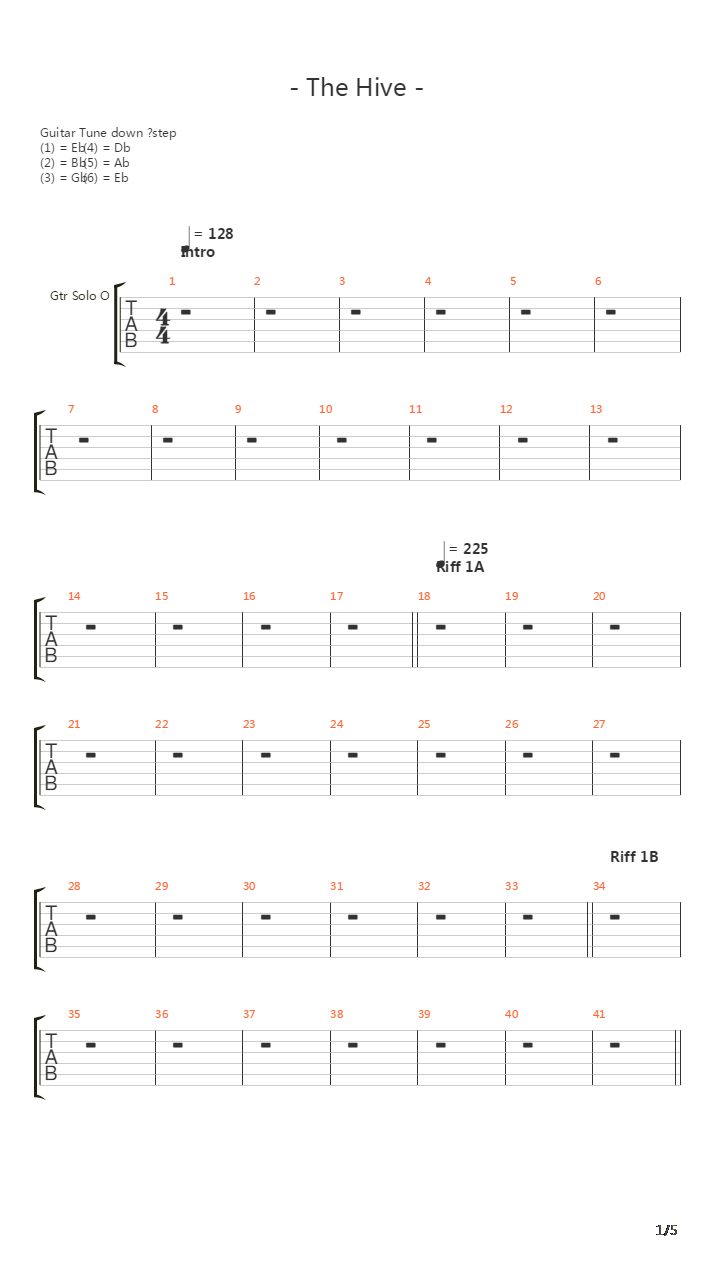 The Hive吉他谱