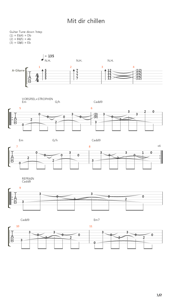 Mit Dir Chillen吉他谱