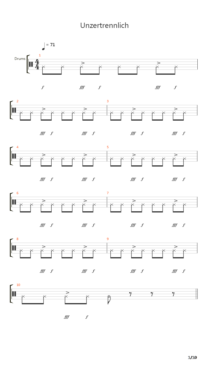 Unzertrennlich吉他谱