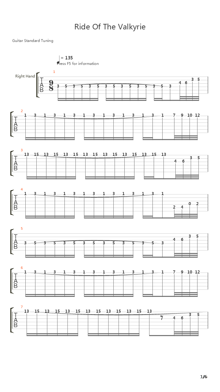 Ride Of The Valkyries吉他谱