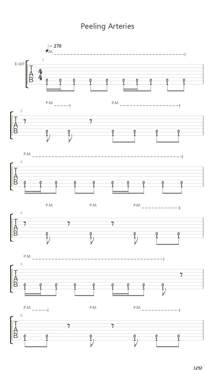 Peeling Arteries吉他谱