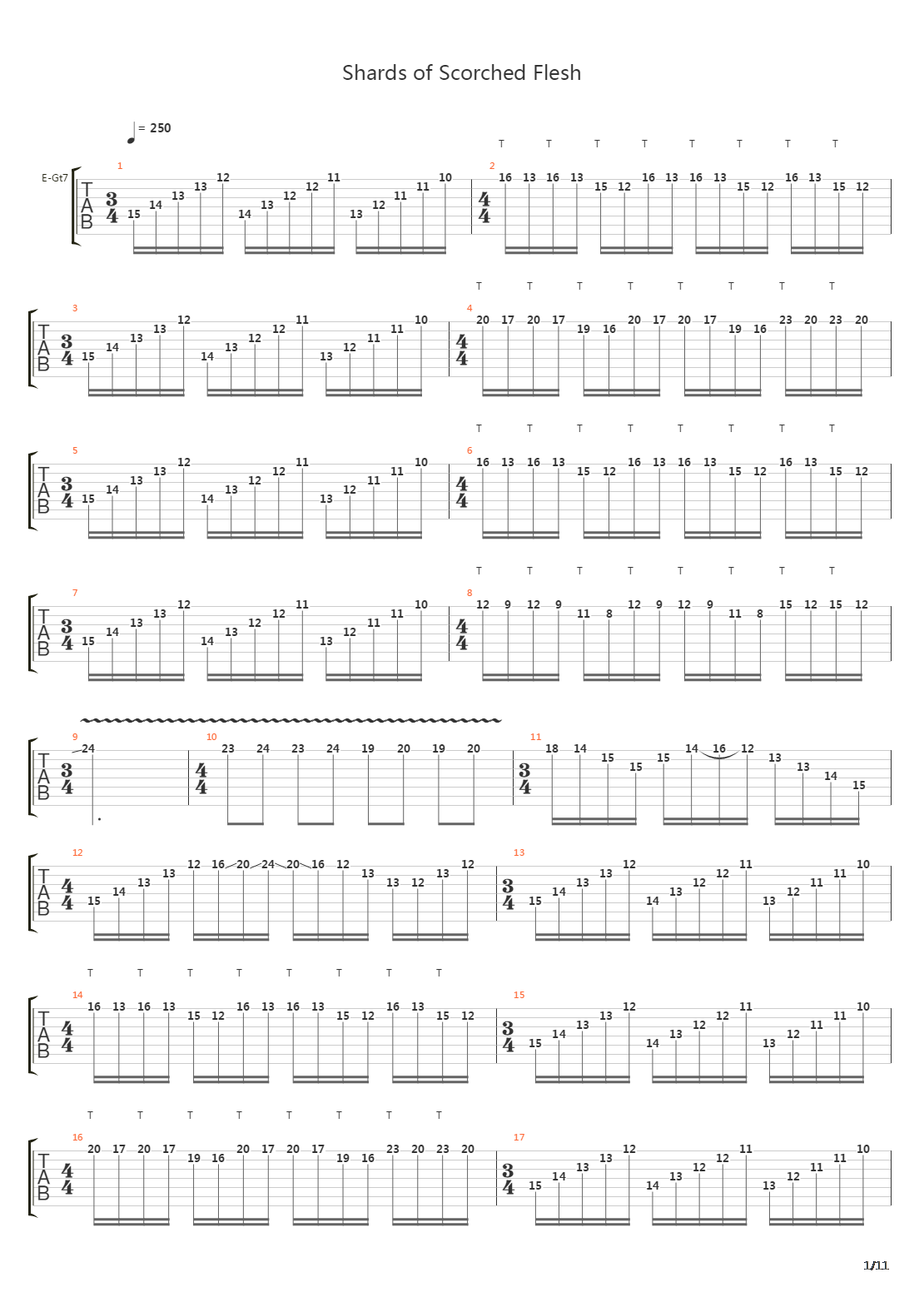 Shards Of Scorched Flesh吉他谱