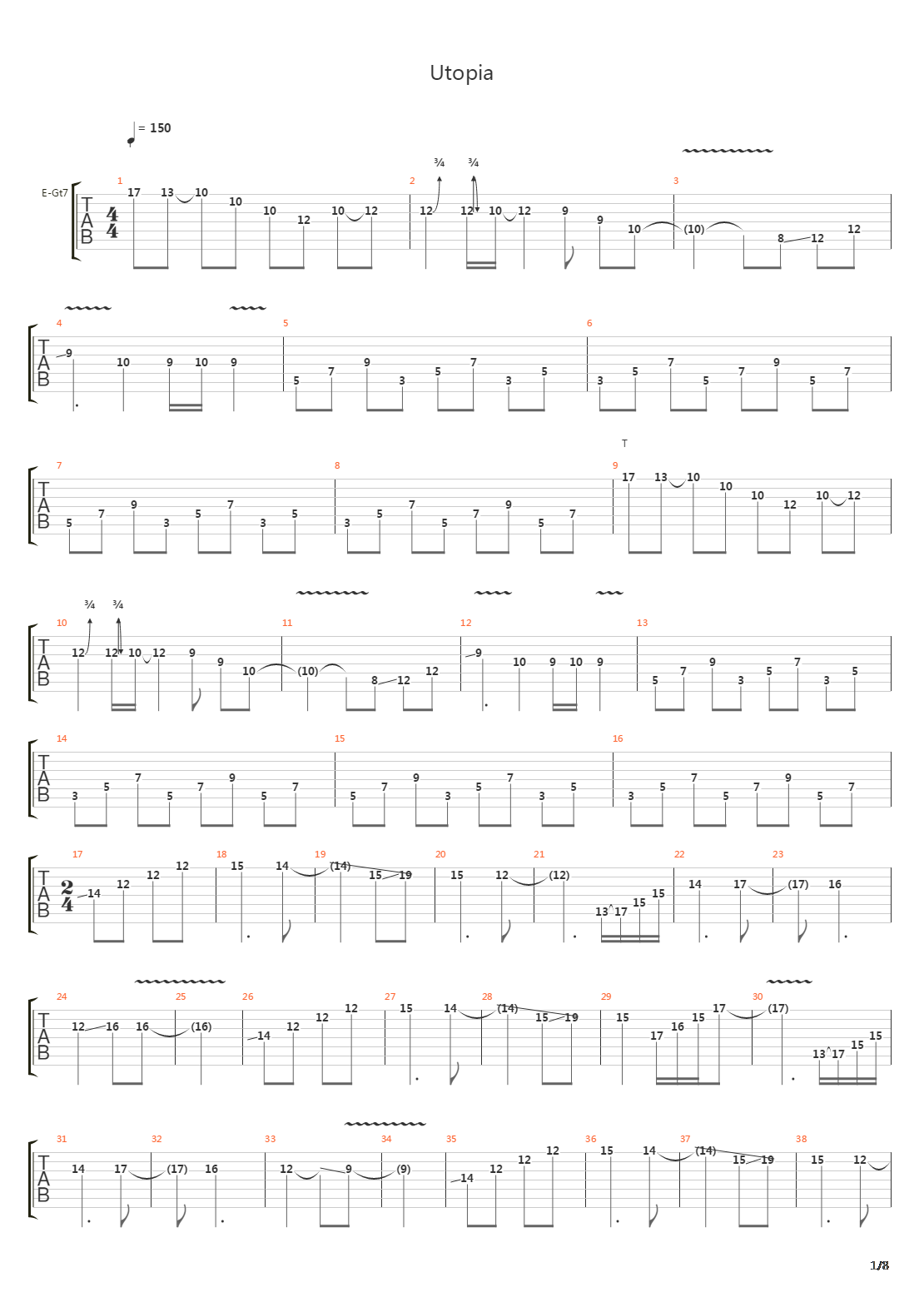 Utopia吉他谱